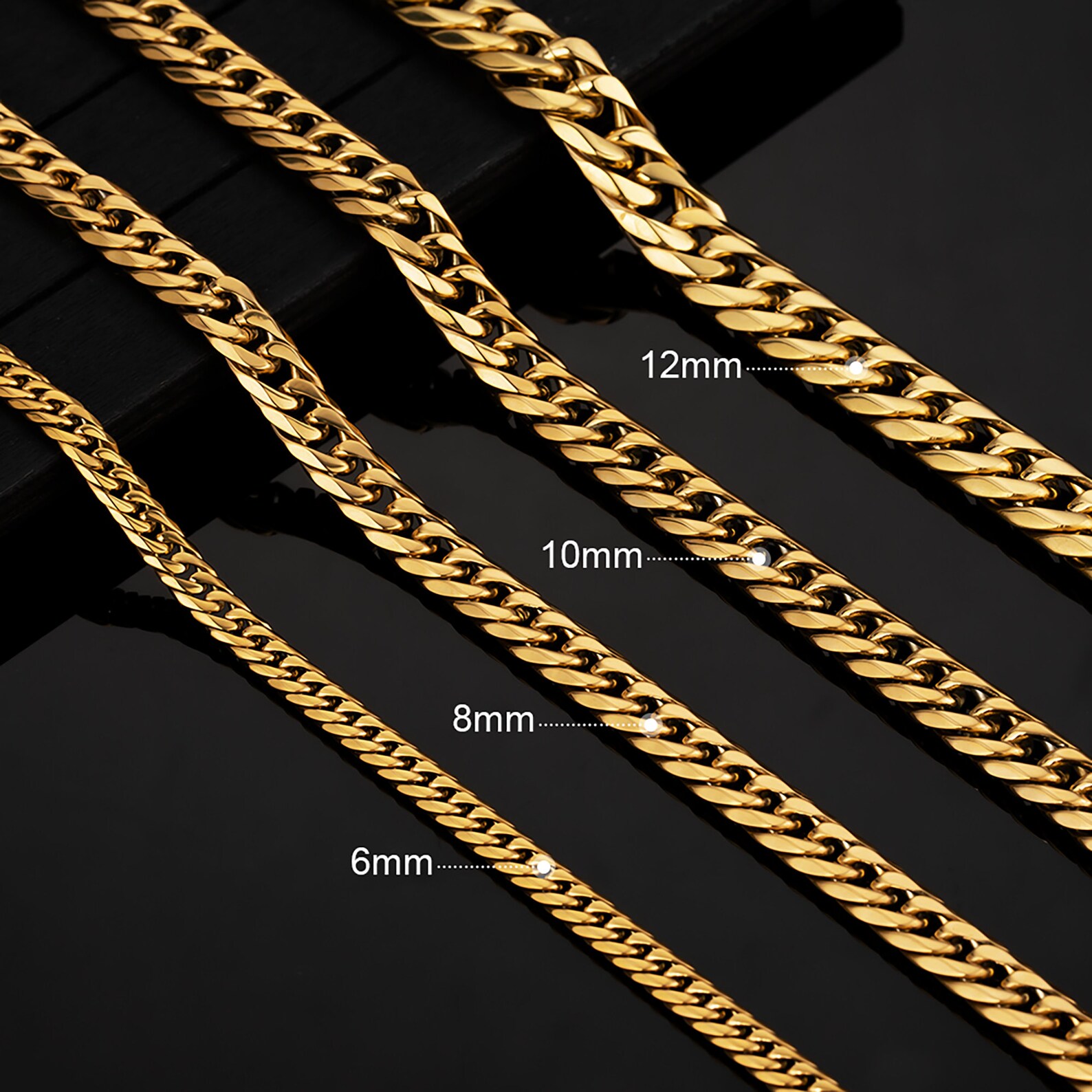 White Gold Silver Miami Cuban Link Chain 6mm / 8mm / 10mm / - Etsy