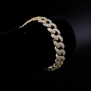 Iced Out 18k Gold Miami Cuban Link Bracelet Chain 12mm | Men's Hip Hop Jewelry | Iced Out Diamond Necklace | LIFETIME WARRANTY