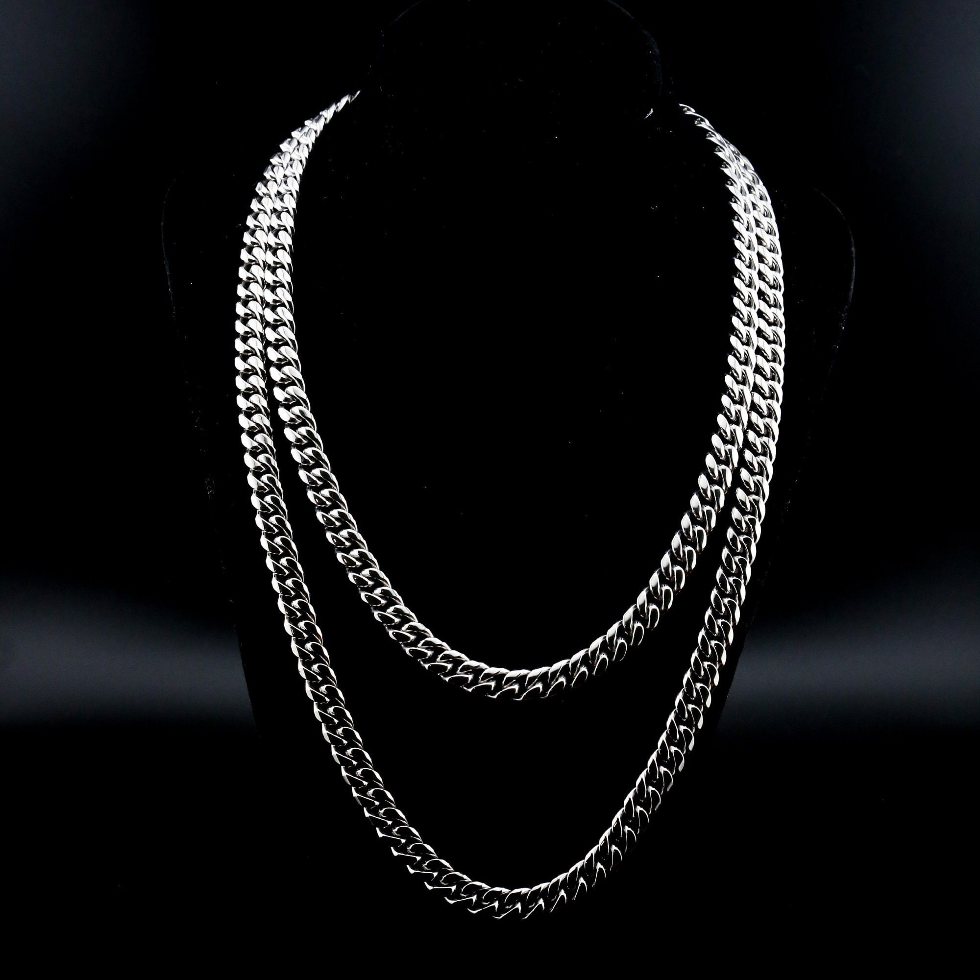 Kubanische Kette Herren Miami Cuban Link Kette 14k Roségold – Schwere Edelstahlkette Für Herren (4-18mm) Männer Cuban Link Kette