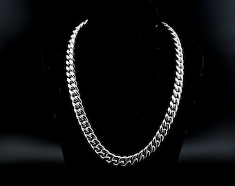 Silver Miami Cuban Link Chain 4-12mm | Men&#39;s Jewelry | Hip Hop Necklace | Iced Out Necklace | LIFETIME WARRANTY