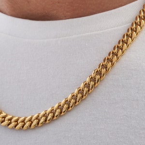 18k gold cuban link chain 6mm Clearance
