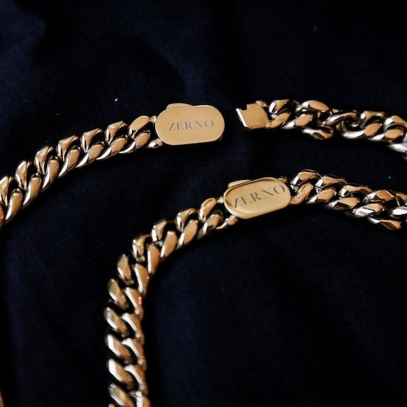 18Kゴールド マイアミキューバンリンクチェーン | メンズジュエリー