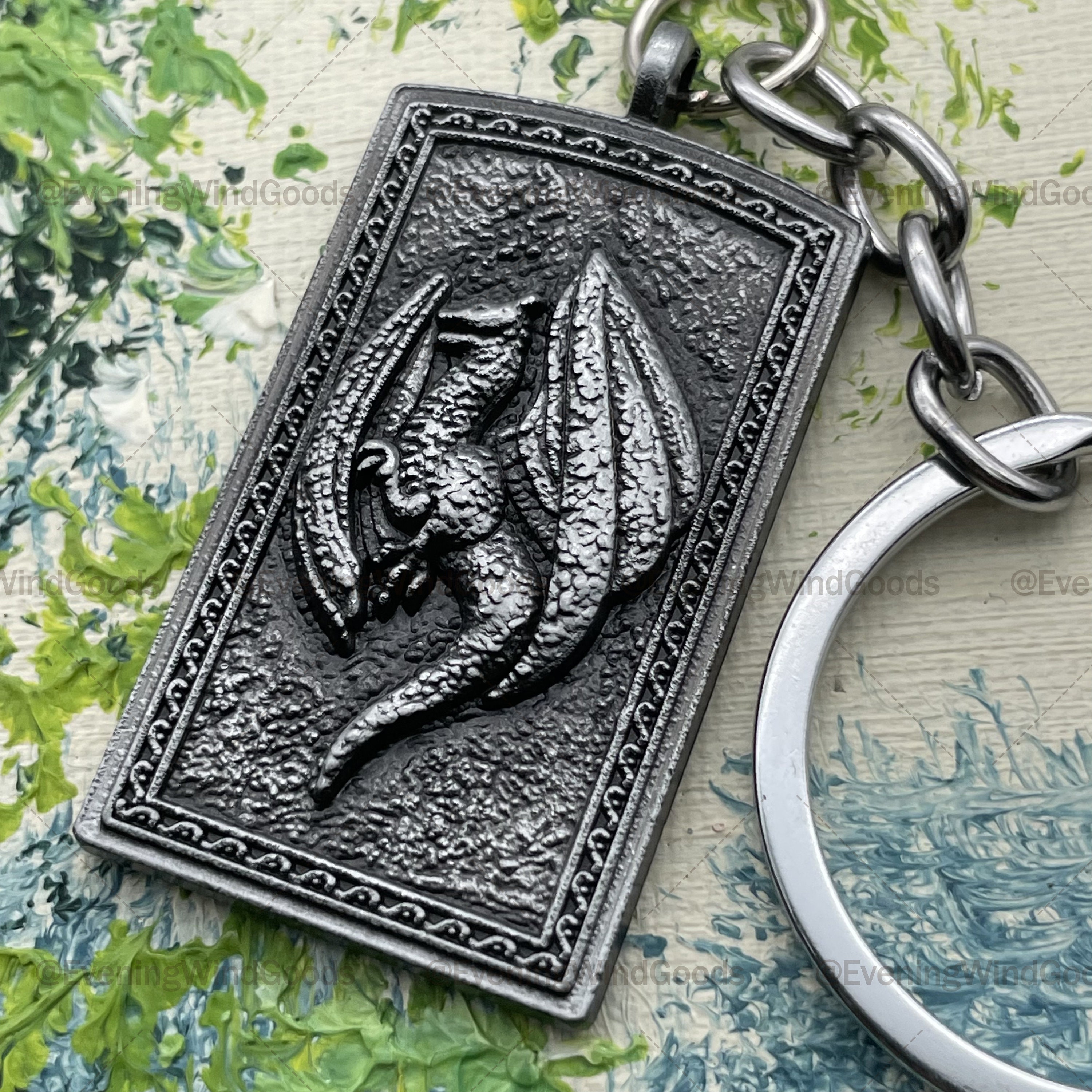 Elden Ring Inspired Keychain Dragoncrest Greatshield Talisman Etsy