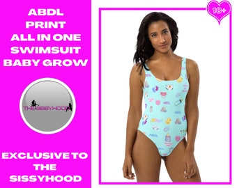 ABDL PRINT One-Piece Swimsuit/baby grow