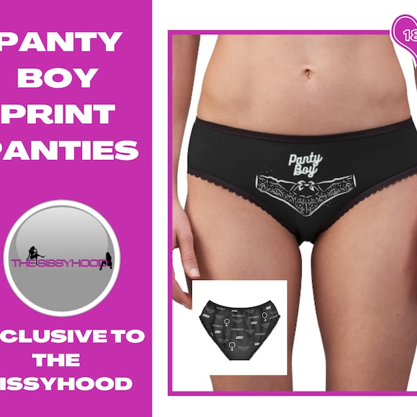 Panty boy print Women's Briefs. Femboy clothing. Sissy clothing. Sissy panties. Sissification. Feminization