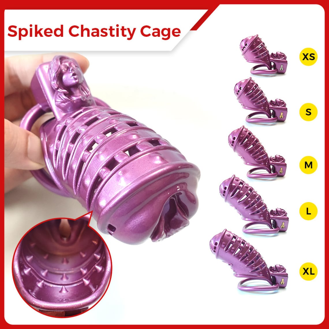 Spiked BDSM Cock Cage Pussy Vaginal Chastity Devices Cage Male - Etsy ...