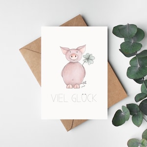 Postkarte Viel Glück