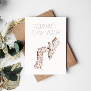 Postkarte Willkommen kleines Wunder