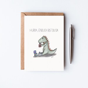 Postkarte Hurra, endlich bist du da