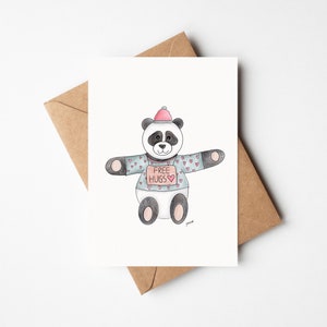 Postkarte Free Hugs