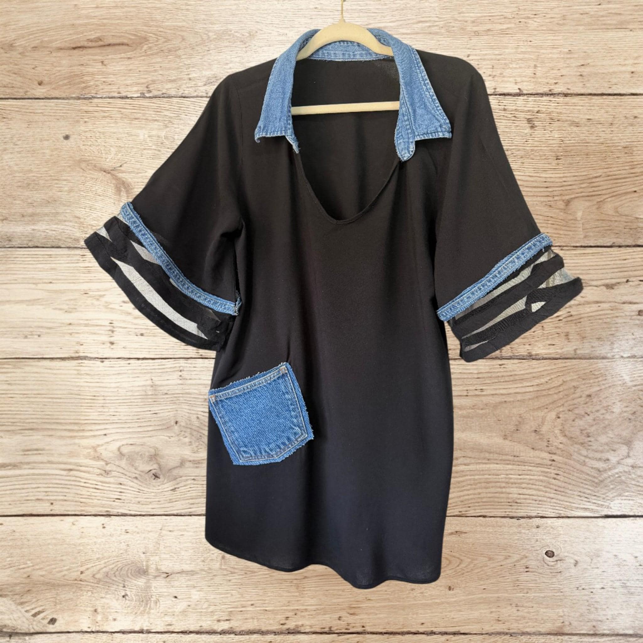 Upcycled Denim Dress - Etsy
