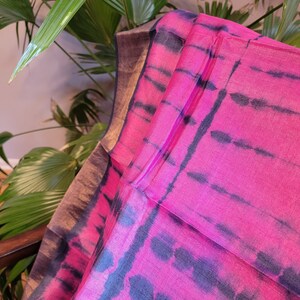 Beautiful Shibori Jari Tussar Silk Saree