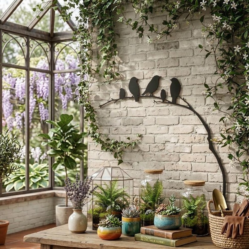 Birds on Branch Metal Wall Art: Wall Decor Nature Lover - Etsy