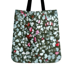 Large tote bag, in waterproof fabric with black zipper and lining. Cute and unique design print.