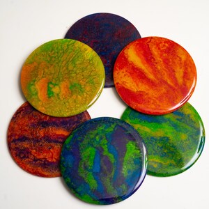 unique handmade colorful epoxy resin coasters setunique colorful coasters set