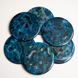 unique handmade colorful epoxy resin coasters setunique colorful coasters set