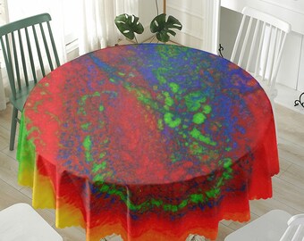Wasserabweisende Tischdecke | Rund 180g/qm im einzigartigen und farbenfrohen Designdruck.
