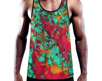 Camiseta sin mangas fitness ajustada con espalda en Y para hombre