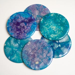 unique handmade colorful epoxy resin coasters setunique colorful coasters set