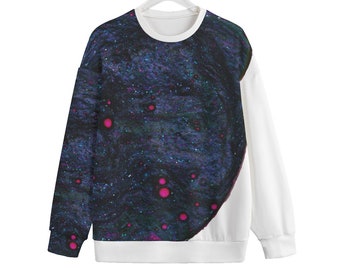 Knitted unisex fleece sweater, in plus size fit.