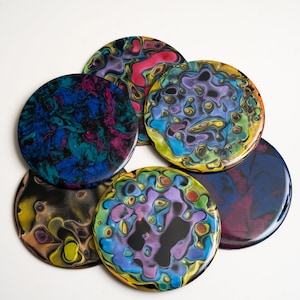 unique handmade colorful epoxy resin coasters setunique colorful coasters set