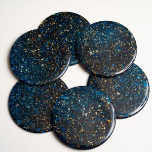 DECORATIVE COASTERS, ROUND Coaster Set, Round Shape Drinking Coaster Set For Office Table Décor, Unique Epoxy Resin Coasters