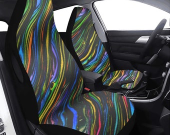 Funda universal para asiento de coche de poliéster con funda de asiento gruesa. Diseño divertido y único.