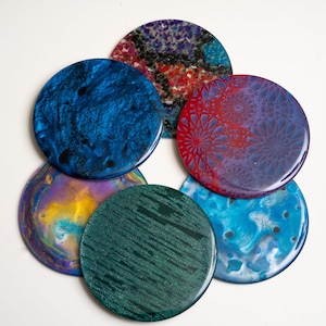 unique handmade colorful epoxy resin coasters setunique colorful coasters set