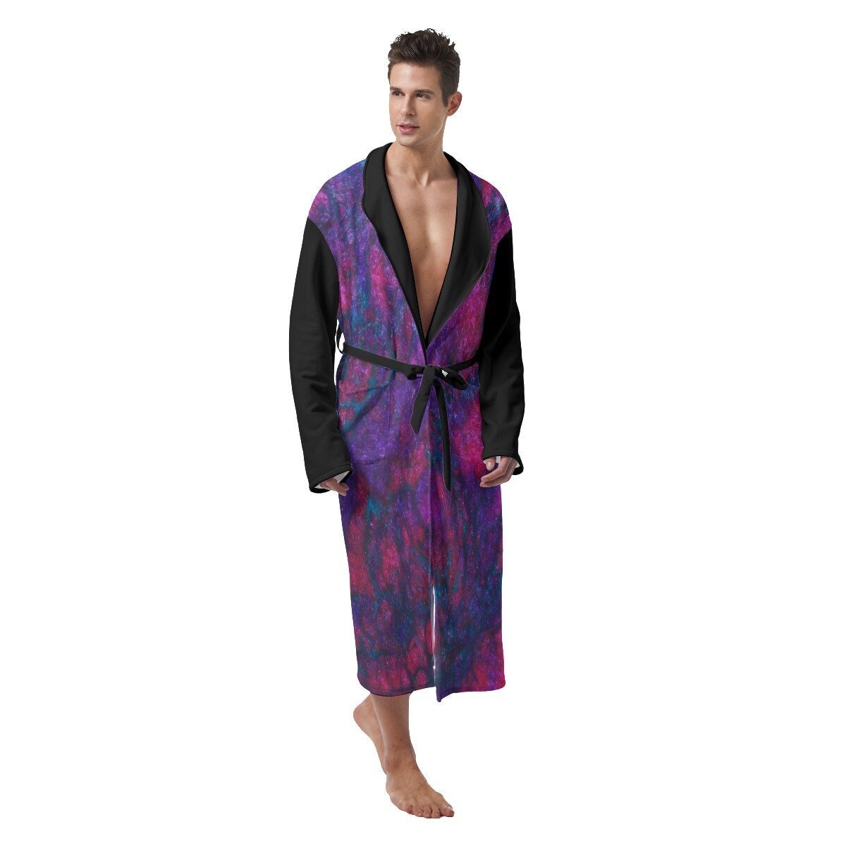fitted lace wedding dress Men’s Purple Pastor Robe with Gold Trim and Matching Buttons 42 main image 1