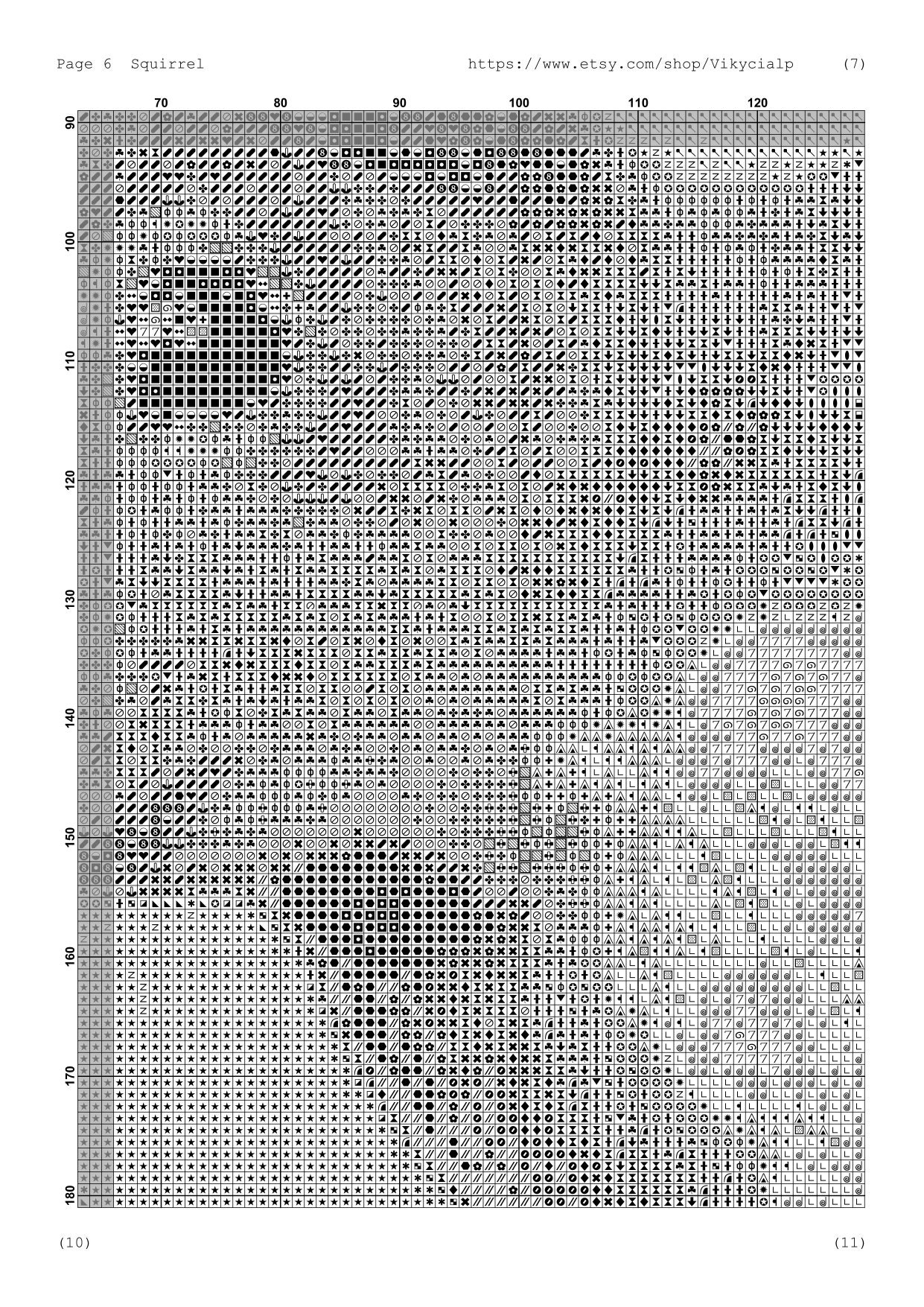 Squirrel Cross Stitch Pattern DMC Chart Two Color Variations ...
