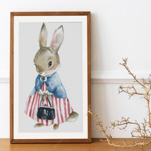 Victorian rabbit Cross Stitch Pattern DMC Chart Two Color Variations Needlepoint Embroidery Chart Printable PDF Instant Download