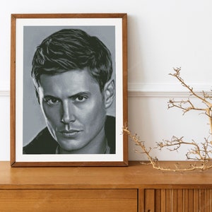 Jensen  Ackles Cross Stitch Pattern DMC Chart Two Color Variations Needlepoint Embroidery Chart Printable PDF Instant Download