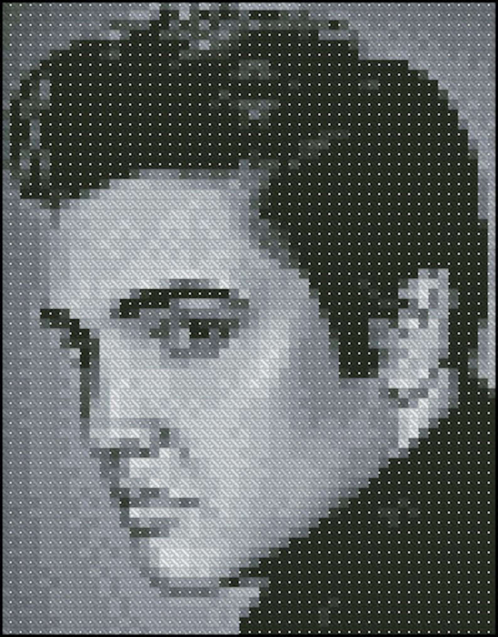 Elvis Presley MINI Cross Stitch Pattern DMC Chart Two Color Variations ...