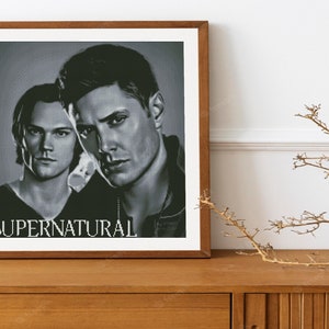 Supernatural Cross Stitch Pattern DMC Chart Two Color Variations Needlepoint Embroidery Chart Printable PDF Instant Download