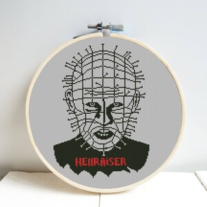 Pinhead Cross Stitch Pattern DMC Chart Two Color Variations Needlepoint Embroidery Chart Printable PDF Instant Download