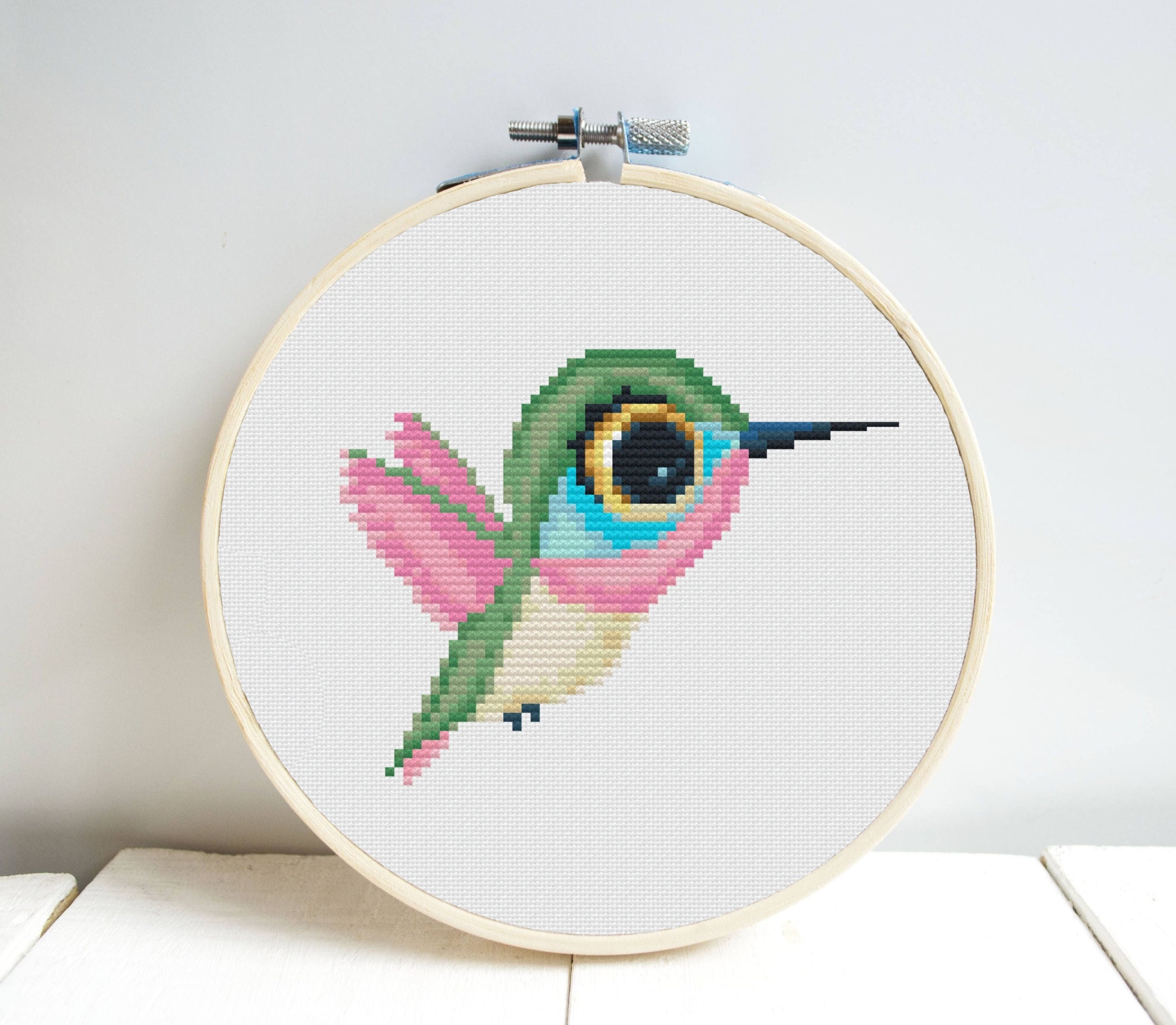 YEESAM ART Kits De Punto De Cruz Sellados Para Adultos Principiantes, Dos Pájaros Rosados Flamencos 11 Ct 32 × 42 Cm Kit De Costura De Bordado DIY Con Patrones Preimpresos Fáciles Divertidos