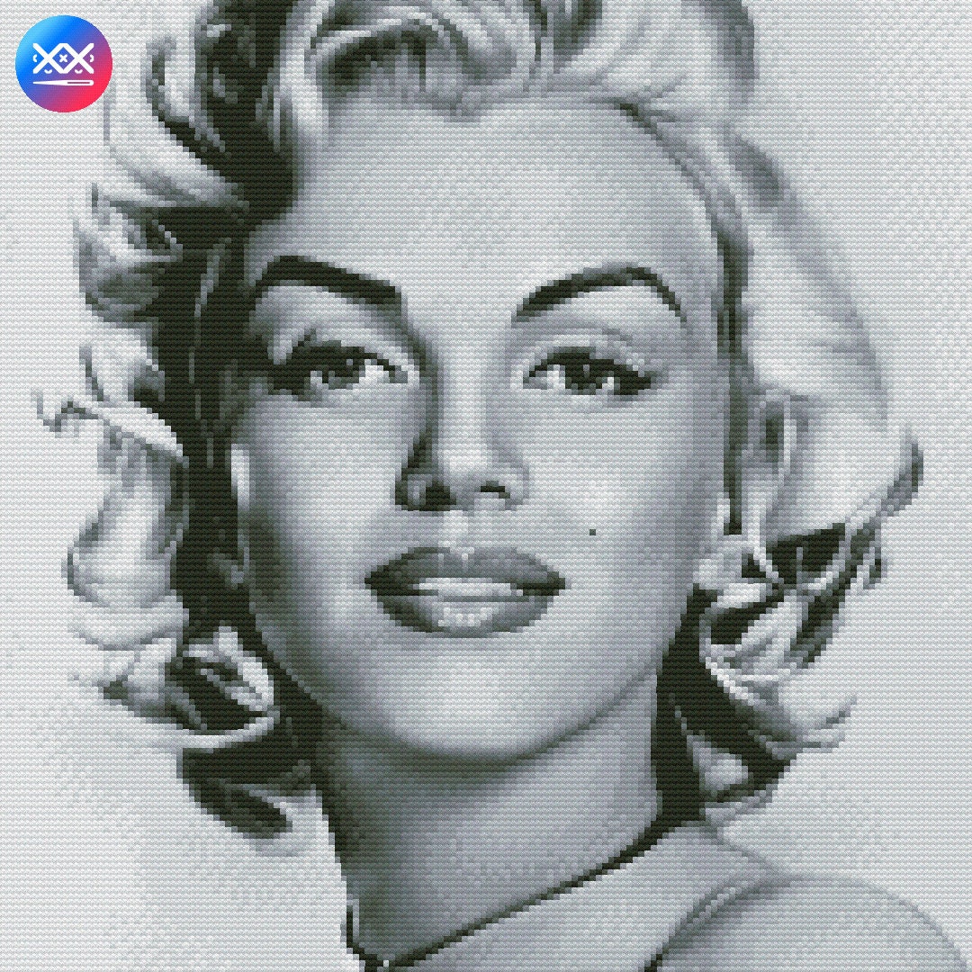 Marilyn Monroe Cross Stitch Pattern DMC Chart Two Color - Etsy