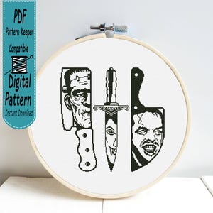 Weapons of maniacs 3 Cross Stitch Pattern DMC Needlepoint Embroidery Chart Printable PDF Instant Download XSD