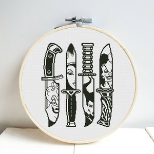 Waffen der Maniacs 4 Bad girls Kreuzstichmuster DMC Nadelspitze Stickmuster Vorlage Printable PDF Instant Download