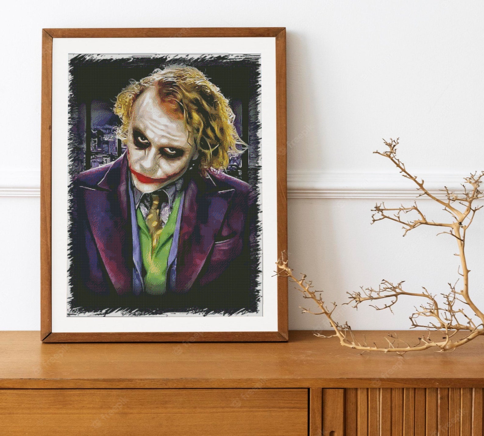 Heath Ledger Cross Stitch Pattern DMC Chart Two Color - Etsy