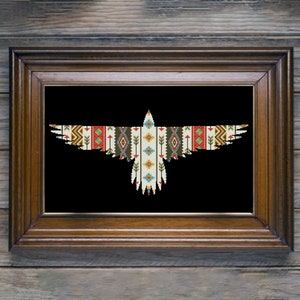 Indianer Adler Kreuzstichmuster DMC Nadelspitze Stickvorlage Printable PDF Instant Download