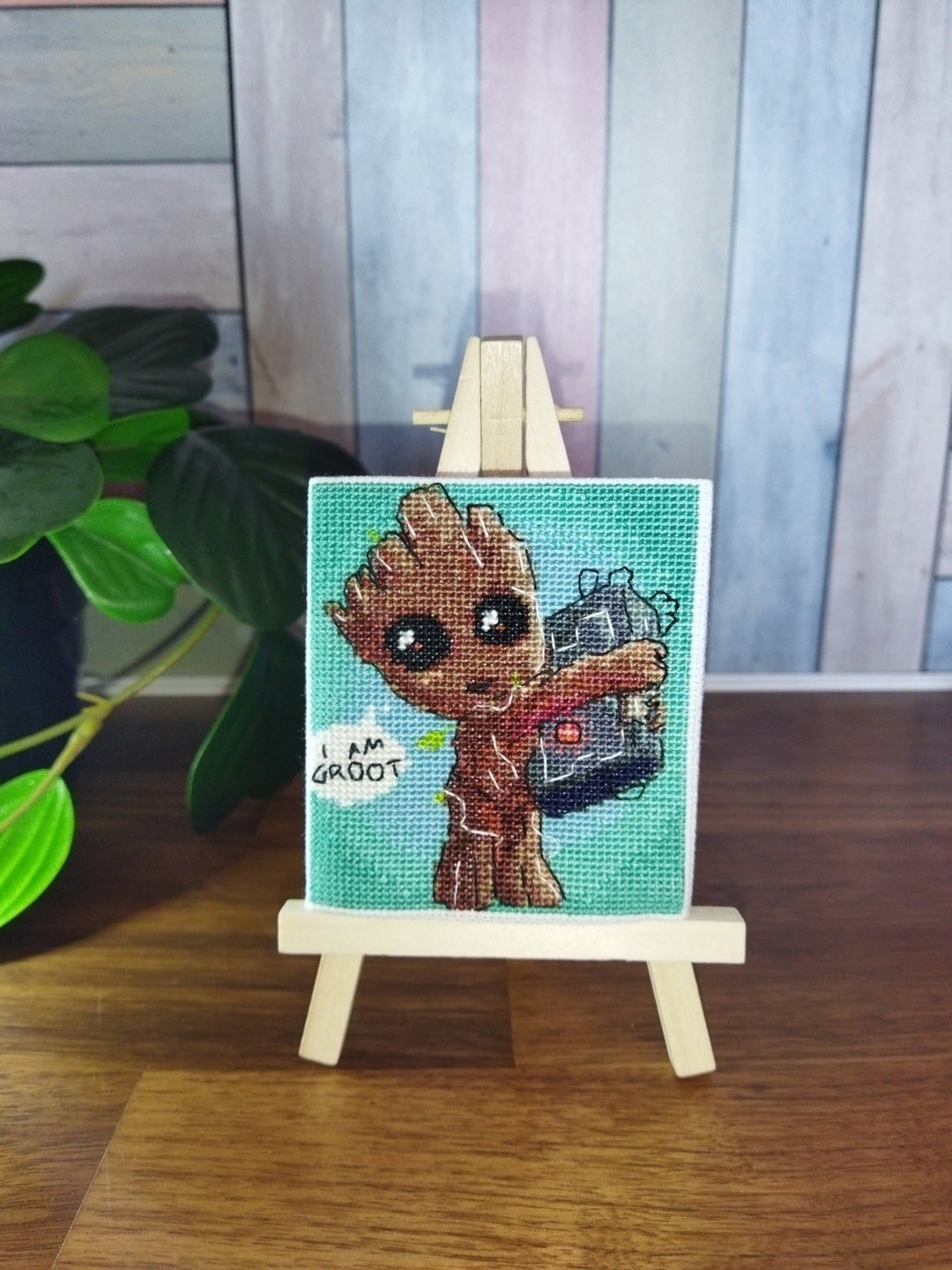Printable Groot Pattern I Am Groot MINI Cross Stitch Pattern DMC Chart Two Color Variations ...