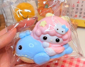 Whale Taba Squishy Toy, Rainbow Squishy Keychain, Cute Gift Stress Relief Toys, Handmade Squishies for Kids Adults