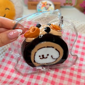 Puppy Cake Dessert Taba Squishy Toy Keychain | Soft Slow Rising Silicone Squishy | Kawaii Food Squishy | Gift Ideas