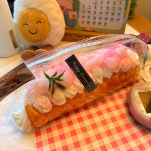 Peach Lychee French Toast Taba Squishy | Soft Slow Rising Silicone Squishy | Kawaii Food Squishy | Dessert Collectables