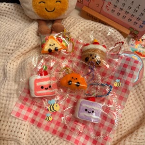 Jellycat Dessert Collection Taba Squishy Toy Keychain | Soft Slow Rising Silicone Squishy | Kawaii Food Squishy | Gift Ideas