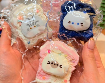 キティキャラクターシリーズ タバ スクイーズ おもちゃ キーチェーン