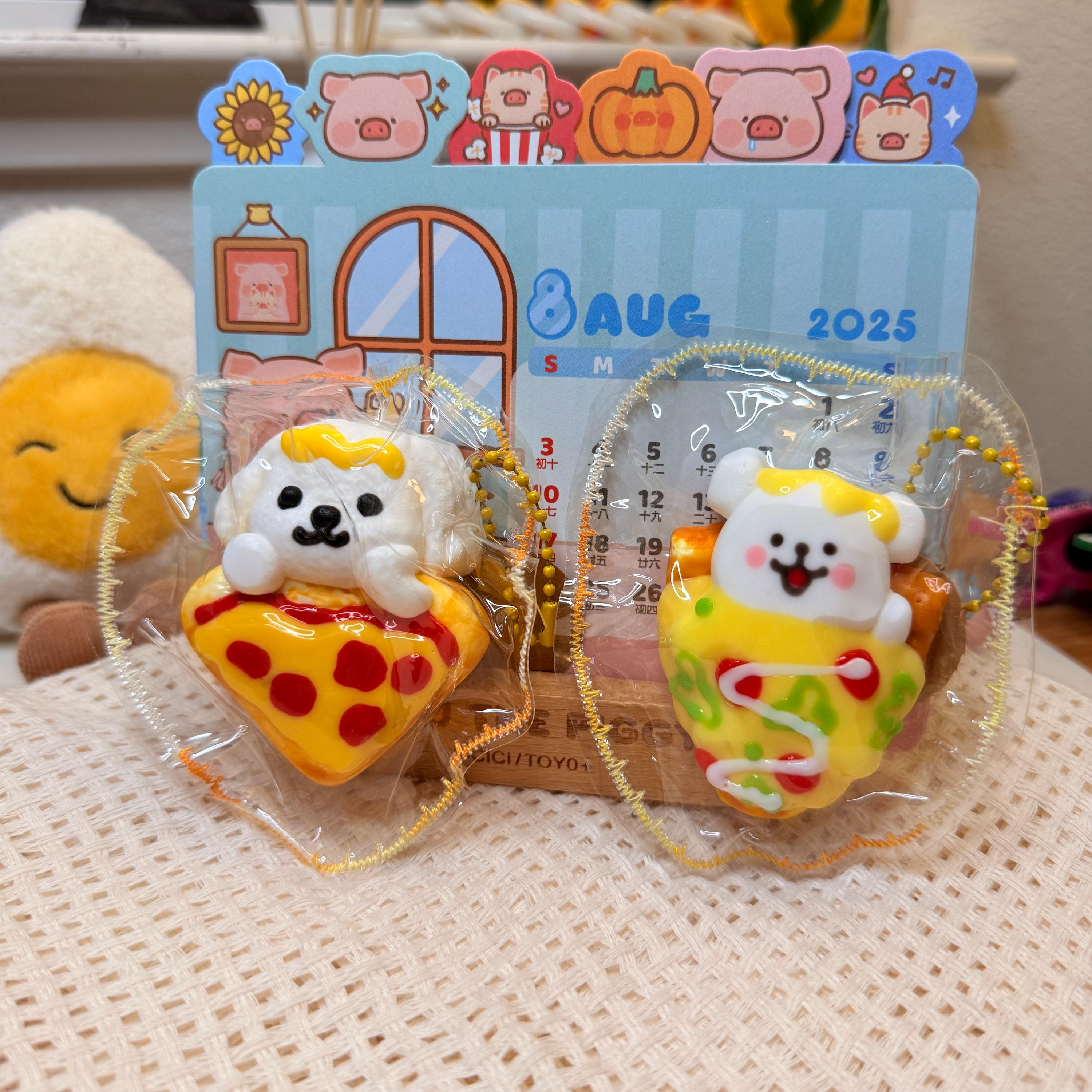 タバスクイーズ Sサイズ キャラクター まとめ売り♡ ミニピザフード タバ スクイーズ おもちゃ キーチェーン | 柔らかく