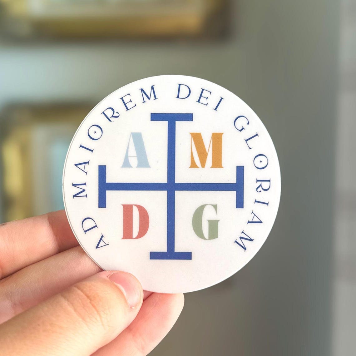 AMDG Sticker - Ad Maiorem Dei Gloriam, Catholic Sticker, Christian ...