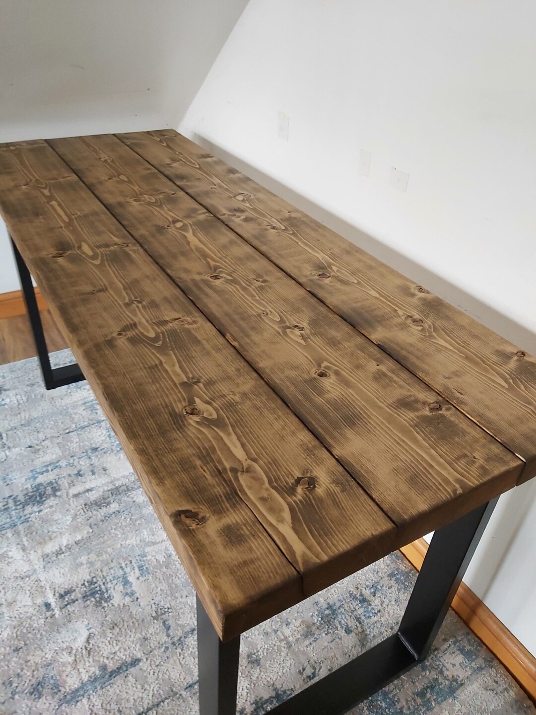 Solid Wood Rustic Dining Table. - Etsy